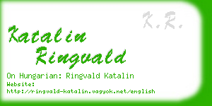 katalin ringvald business card